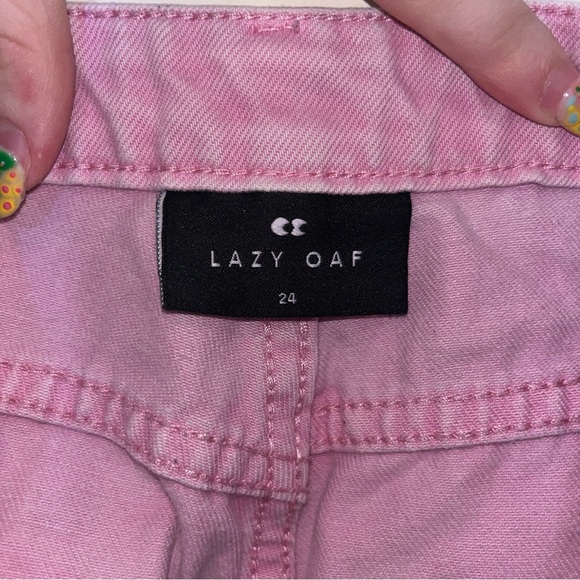 Lazy Oaf I Heart Pink mom shorts W24. - Picture 3 of 3
